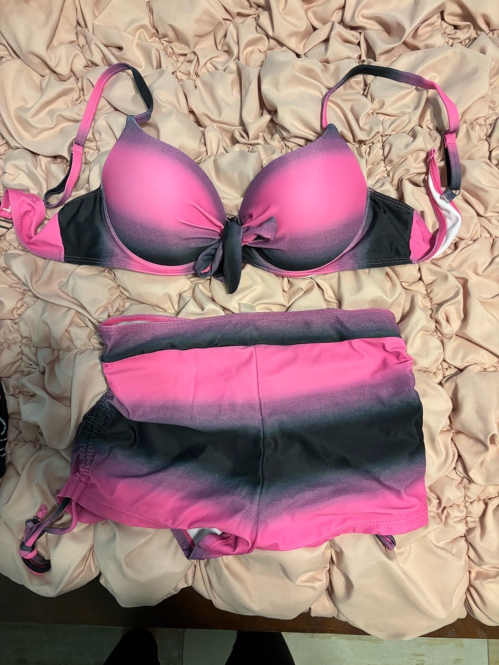 Pink Ombre Two-Piece Swim Set